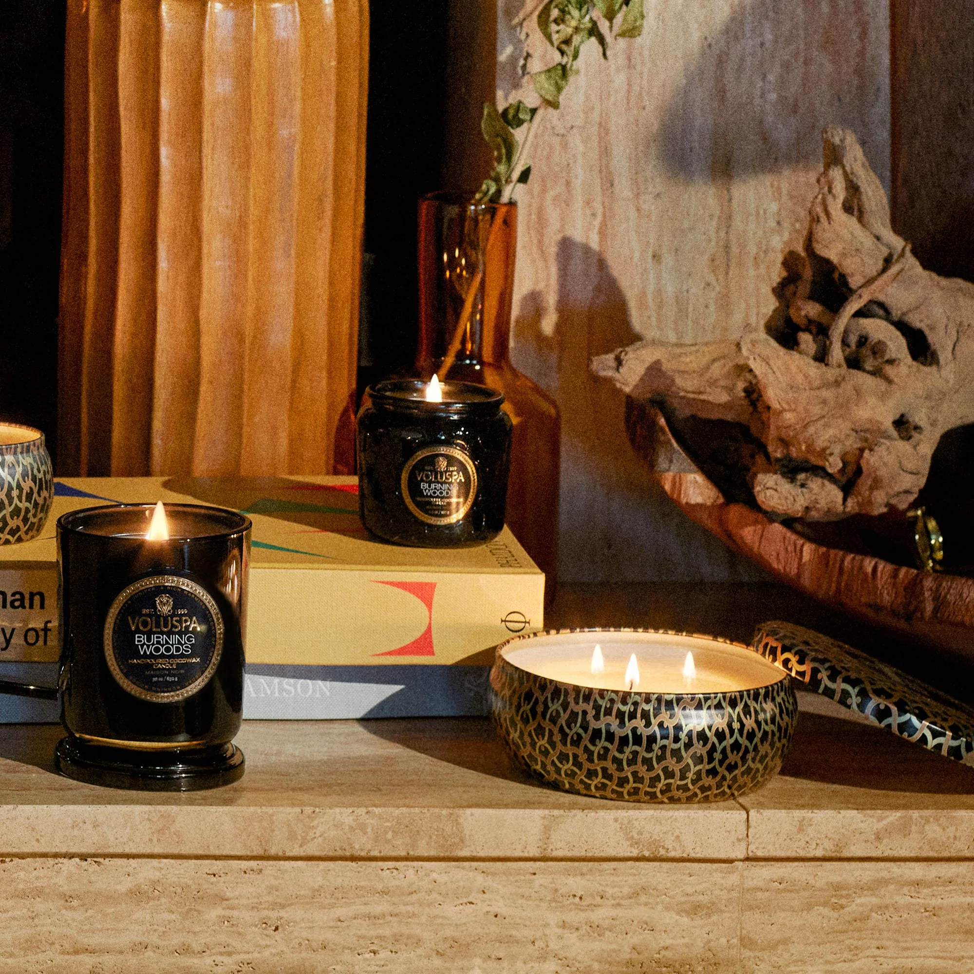 Burning Woods - 3 Wick Tin Candle - Image 2