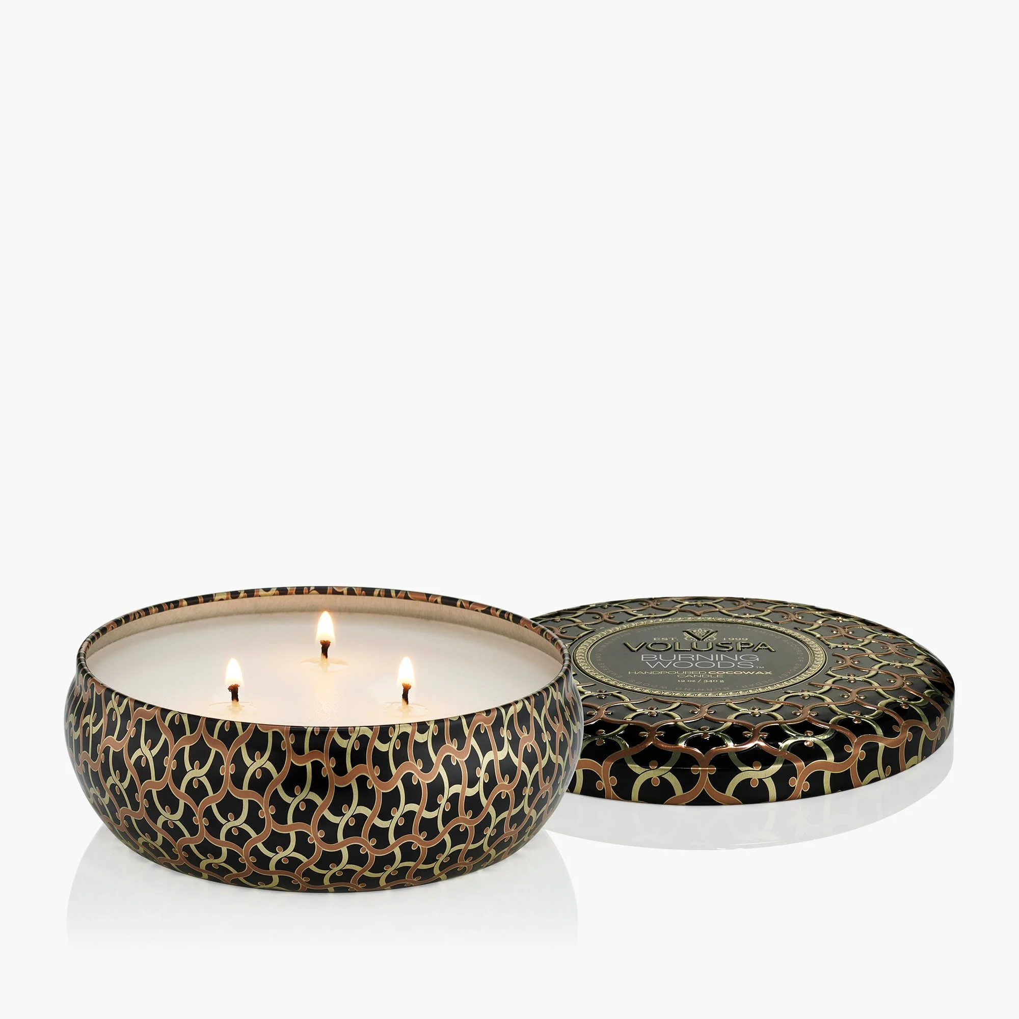 Burning Woods - 3 Wick Tin Candle - Image 4
