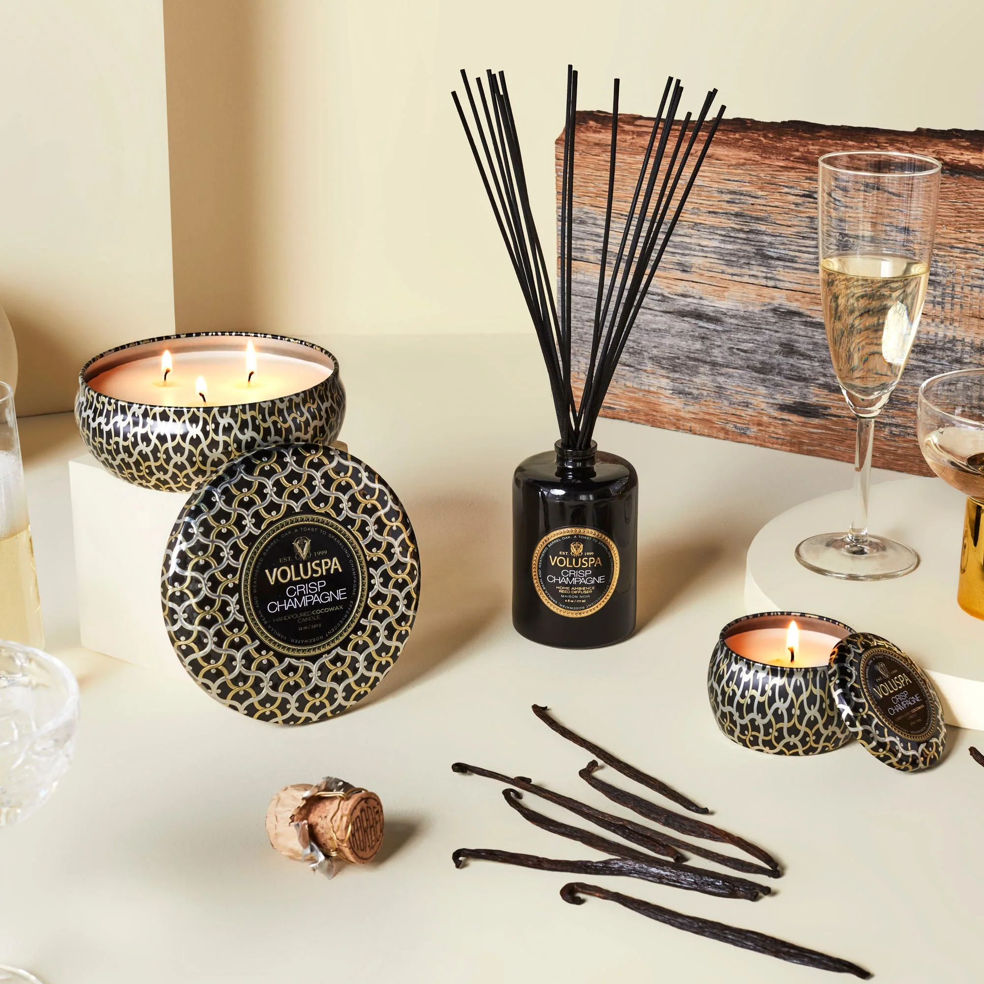 Crisp Champagne - 3 Wick Tin Candle - Image 3