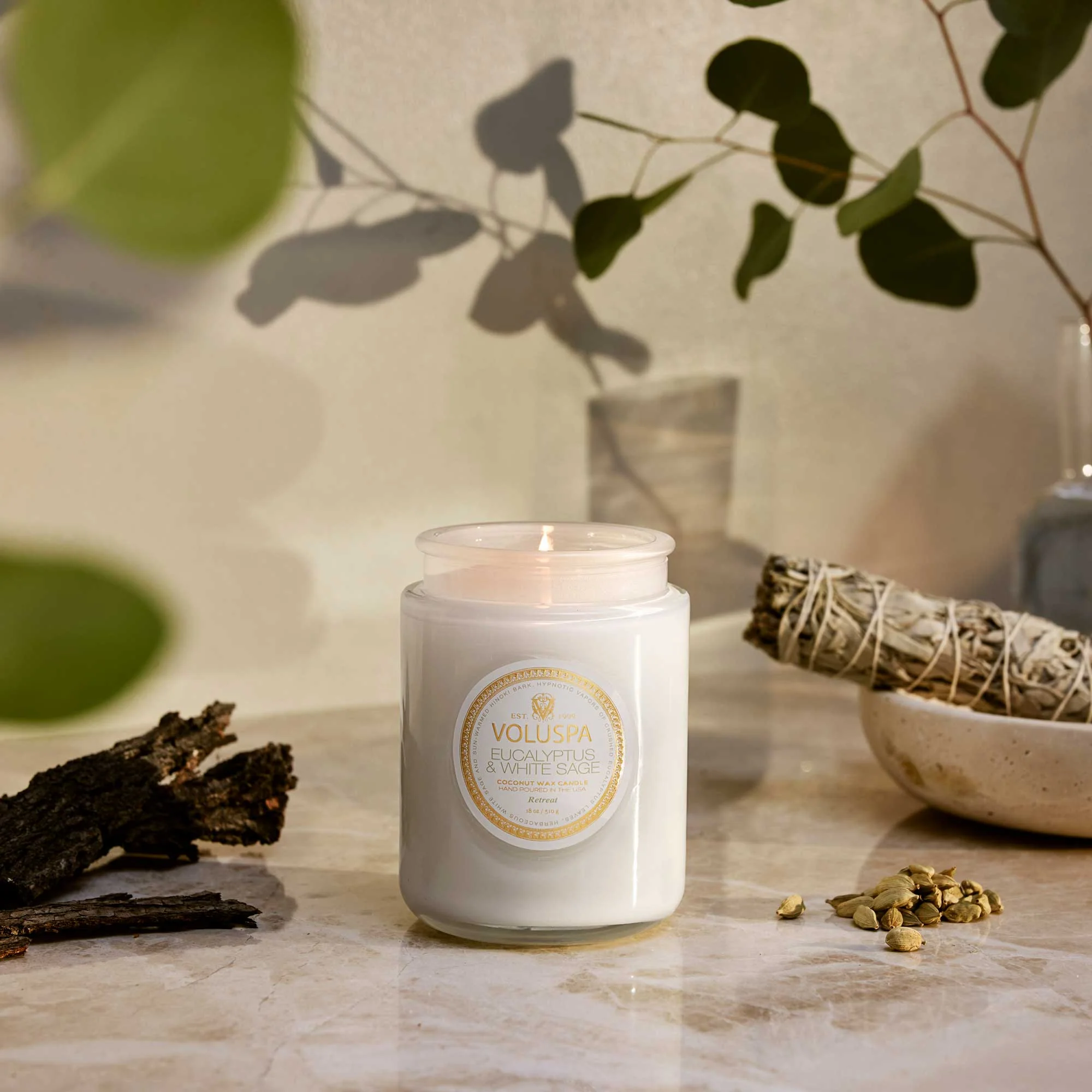 Eucalyptus & White Sage - Large Jar Candle - Image 3