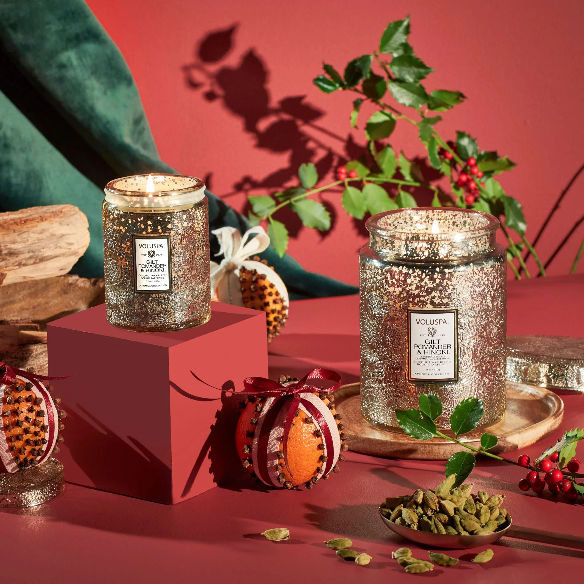 Gilt Pomander & Hinoki - Small Jar Candle - Image 3