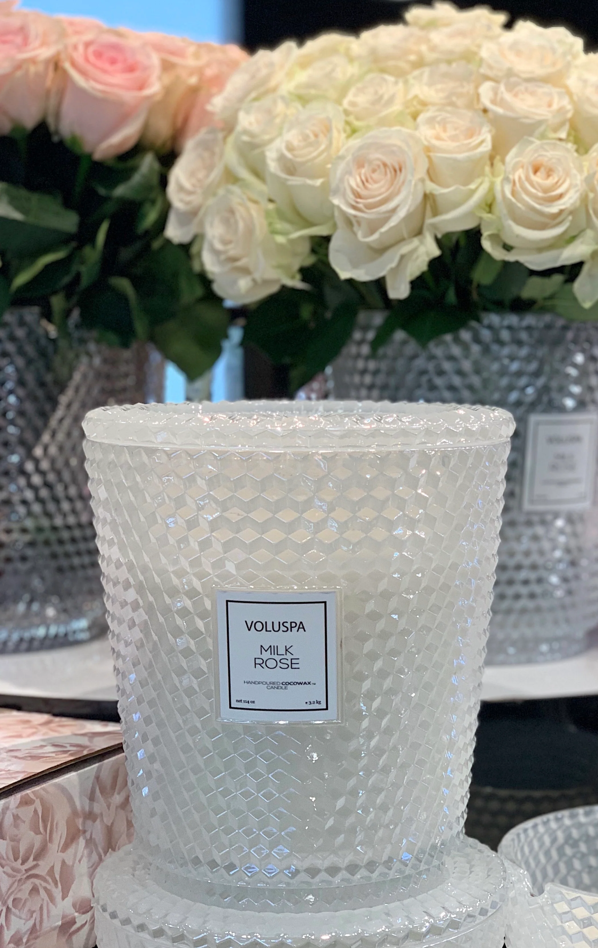 Milk Rose - 5 Wick Hearth Candle - Image 3