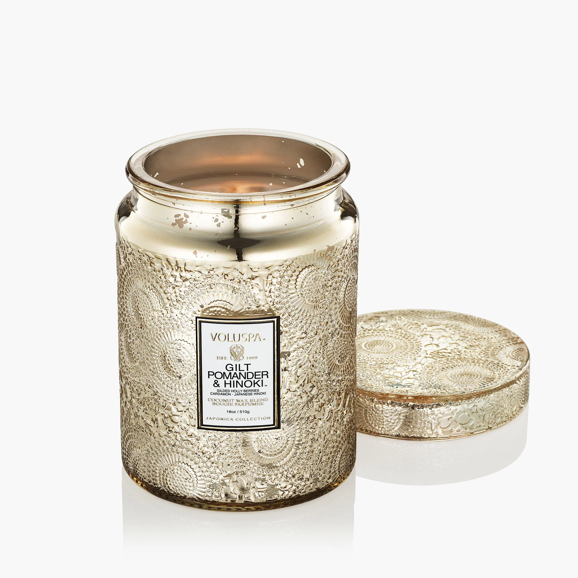 Gilt Pomander & Hinoki - Large Jar Candle - Image 4